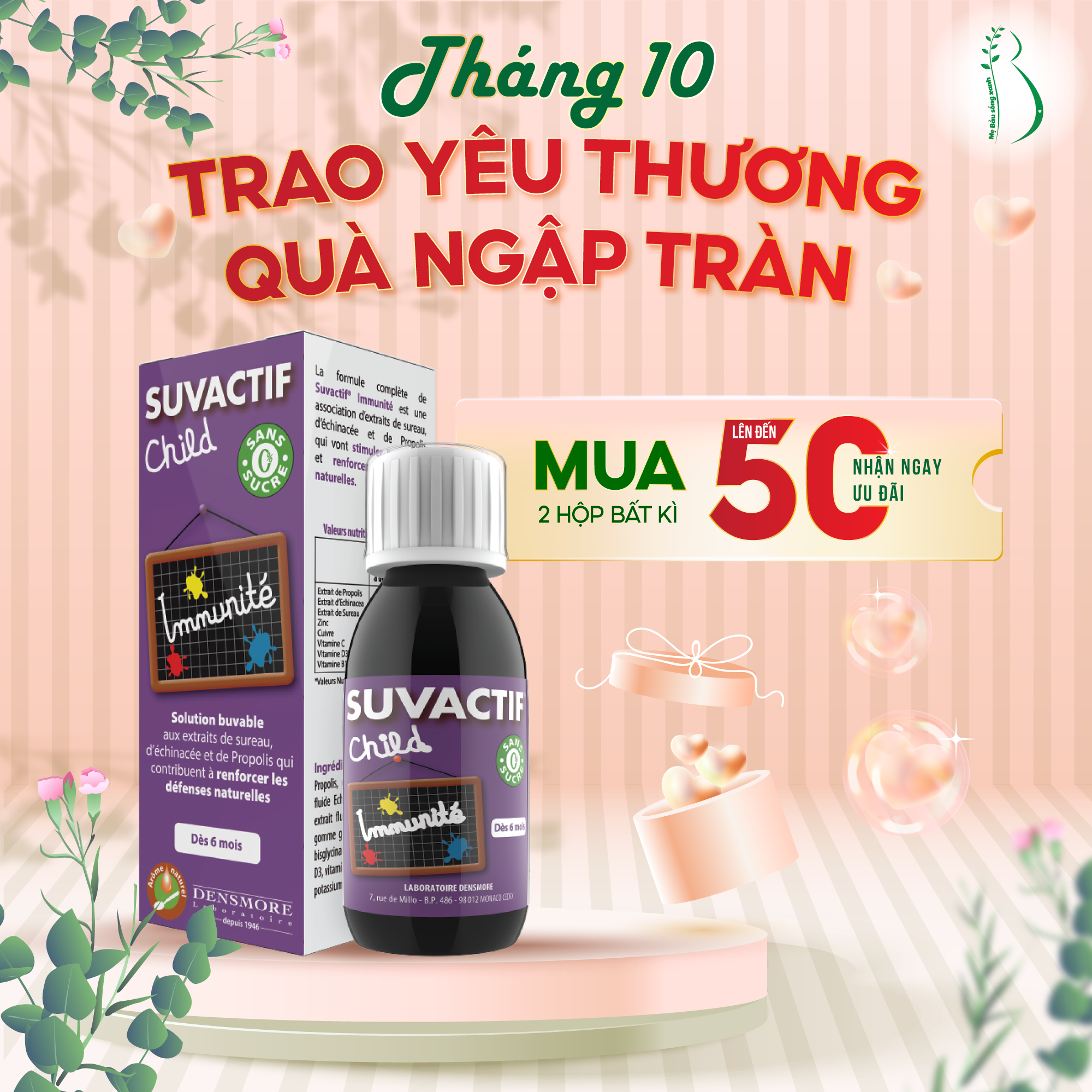 Siro Tăng Đề Kháng Suvactif Immunité: Thực Phẩm Bảo Vệ Sức Khỏe Cho Trẻ Từ 6 Tháng Tuổi Chính Hãng Pháp, Giúp Tăng Miễn Dịch, Ngừa Bệnh Về Đường Hô Hấp, Hết Ốm Vặt, Cải Thiện Tình Trạng Biếng Ăn, Chậm Lớn.