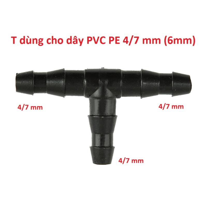 30 bộ Tê chia cho ống Φ4/7 6 mm TE47, T chia 3 cho ống PE, LDPE, HDPE, PVC 4/7