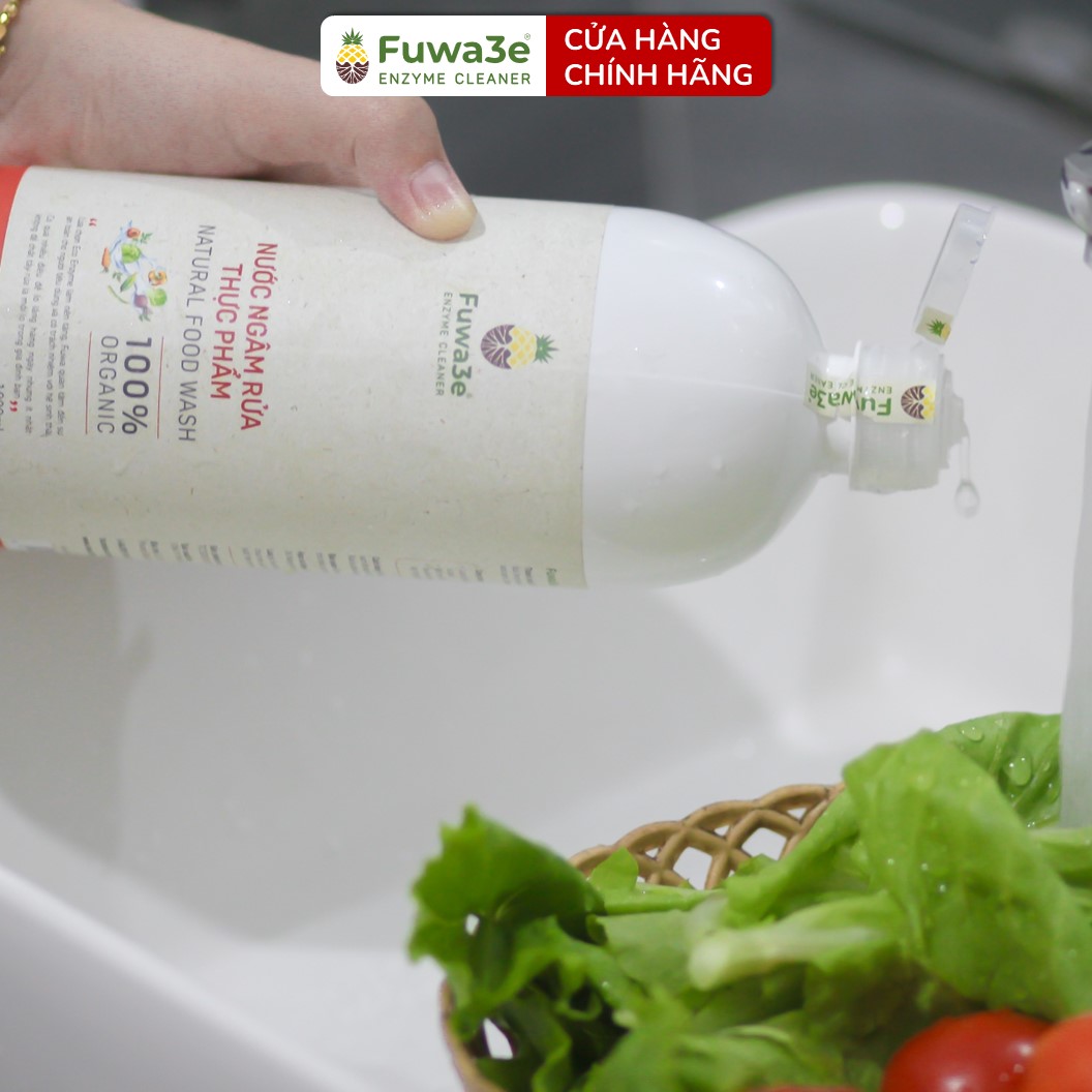Nước ngâm rửa rau củ quả enzyme sinh học từ vỏ dứa Fuwa3e 1000ml / 100ml