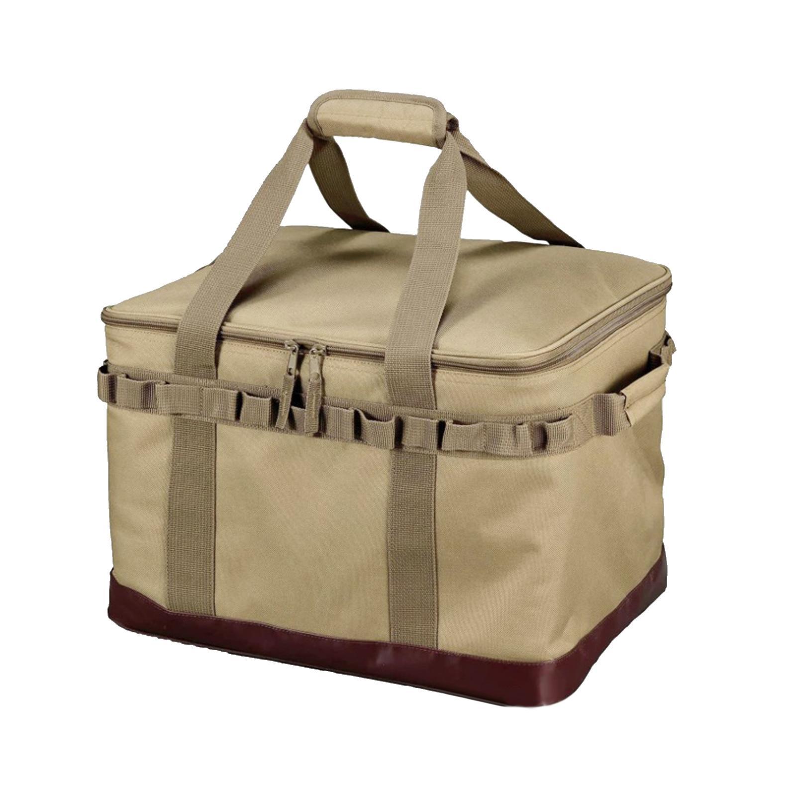 Camping Storage Bag Foldable Picnic Storage Tote with Zipper for Hiking