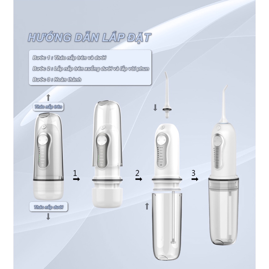 Máy Tăm Nước Professional Cordless Oral Irrigator 6 Level