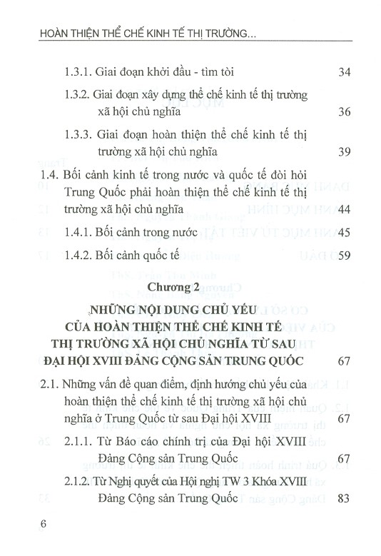 Hoàn Thiện Thể Chế Kinh Tế Thị Trường Xã Hội Chủ Nghĩa Ở Trung Quốc Từ Sau Đại Hội XVIII Đảng Cộng Sản Trung Quốc