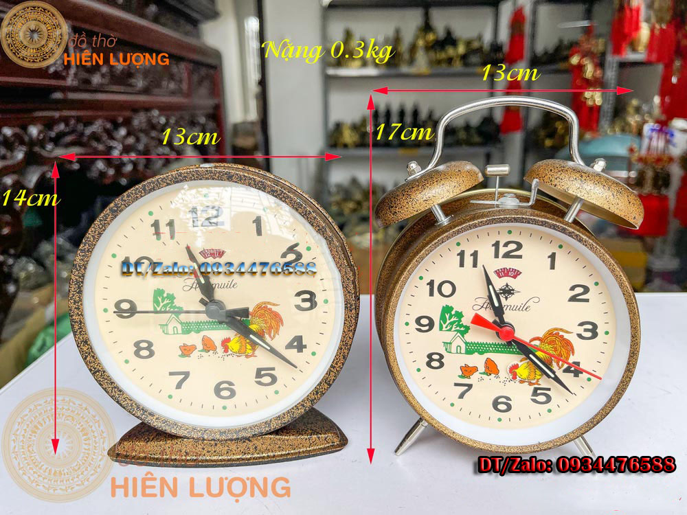 Đồng Hồ Báo Thức Con Gà Mổ Thóc Chạy Cơ 02 Mẫu Đẹp