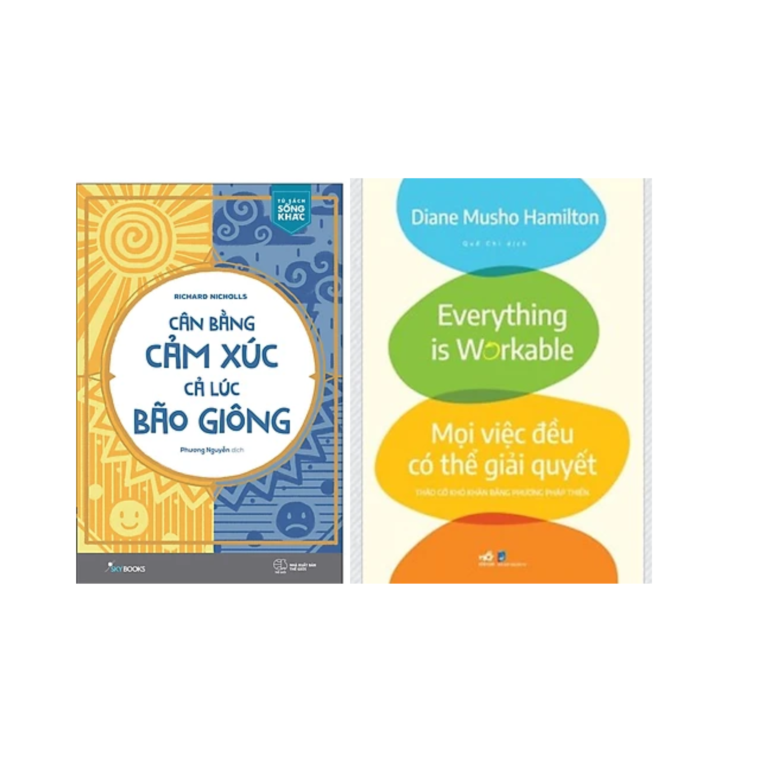 Combo 2Q Sách Chữa Lành / Tư Duy - Kĩ Năng Sống : Mọi Việc Đều Có Thể Giải Quyết - Tháo Gỡ Khó Khăn Bằng Phương Pháp Thiền + Cân Bằng Cảm Xúc Cả Lúc Bão Giông