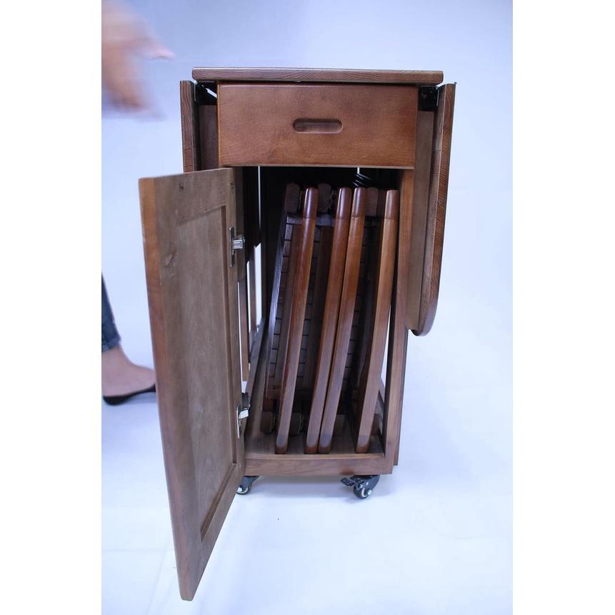 Bàn ăn Gấp Gọn Thông Minh - Gỗ Sồi - 4 Ghế .1m2 -1m4 : 0981.266. 471 - HÀ NỘI