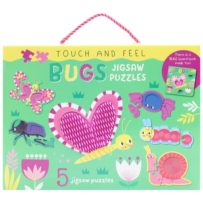 Touch And Feel Jigsaw Puzzles Boxset - Bugs (5 Jigsaw Puzzles)