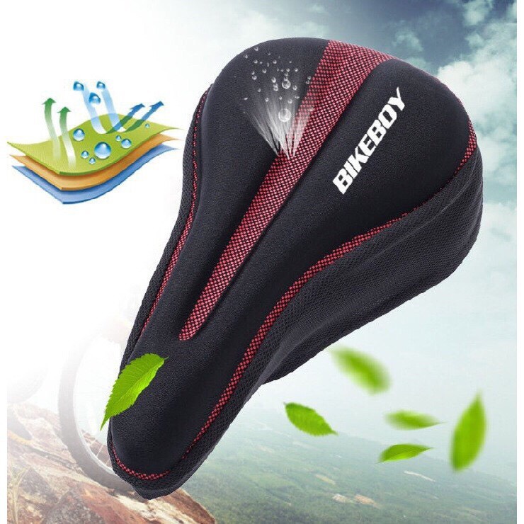 Bọc yên xe đạp thể thao loại GEL cao cấp, êm ái thoáng khí Tặng kèm Áo mưa chống thấm nước cho yên