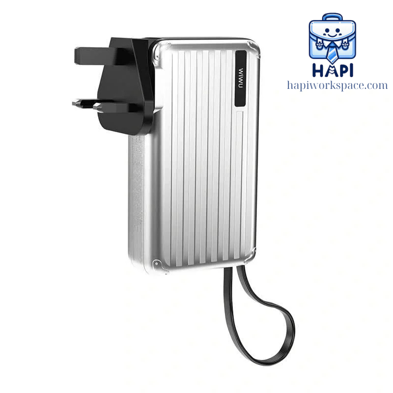 Sạc dự phòng hàng chính hãng WiWU Summit 10.000mAh 30W Wi-P045: Tích hợp cáp Type-C, kiêm củ sạc 65W đa năng