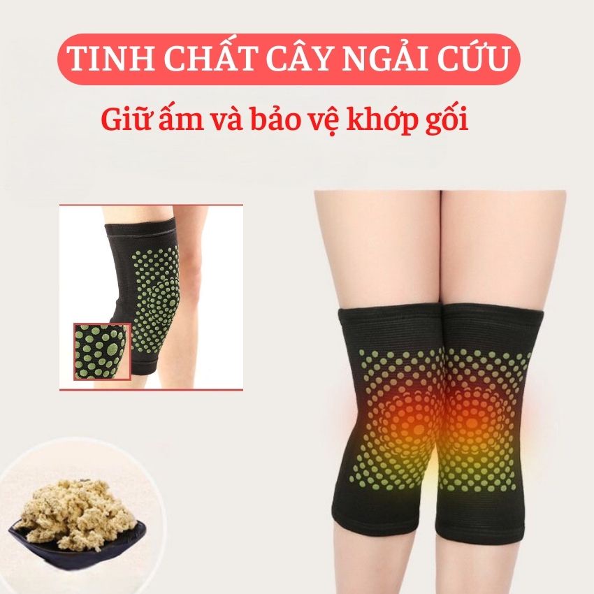 Bó Gối Ngải Cứu Làm Ấm Bảo Vệ Khớp Gối Giảm Đau Nhức Do Lạnh Chơi Thể Thao Vận Động