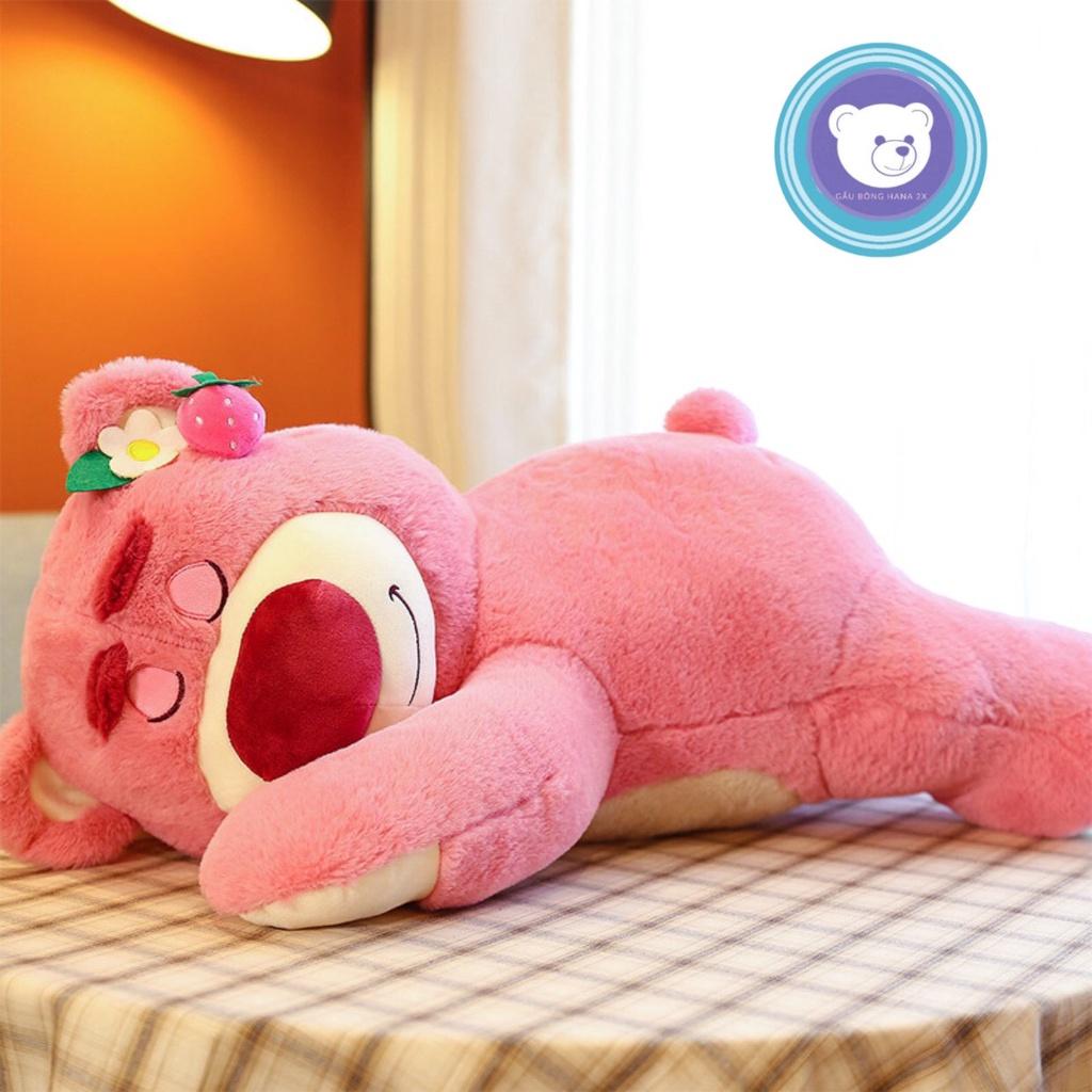 Gấu Bông - Gấu Lotso Nằm - Gối Ôm Cho Bé - Gấu Bông Hana