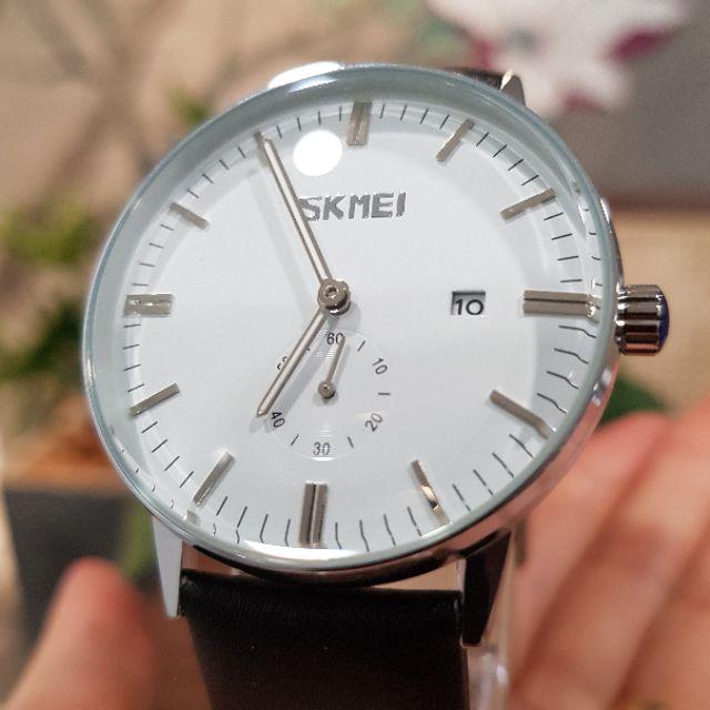 Đồng hồ nam Skmei dây da giá rẻ chống nước chính hãng Tony Watch 68