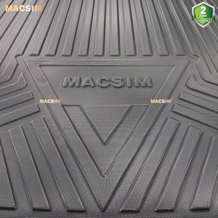 Thảm lót cốp xe ô tô (qd) Kia K3 (Cerato) 2013-2017 chất liệu TPV thương hiệu Macsim màu đen hàng loại 2