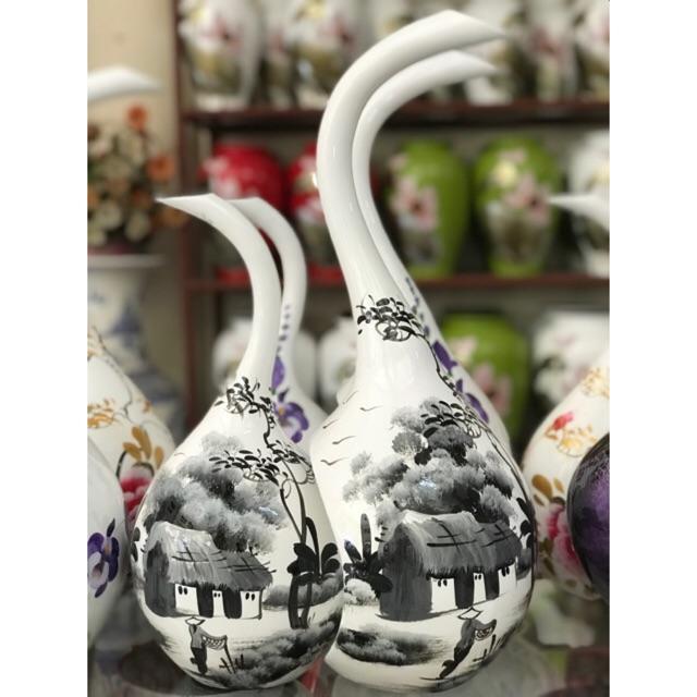 Set thiên nga đôi gốm sứ Bát Tràng cao cấp