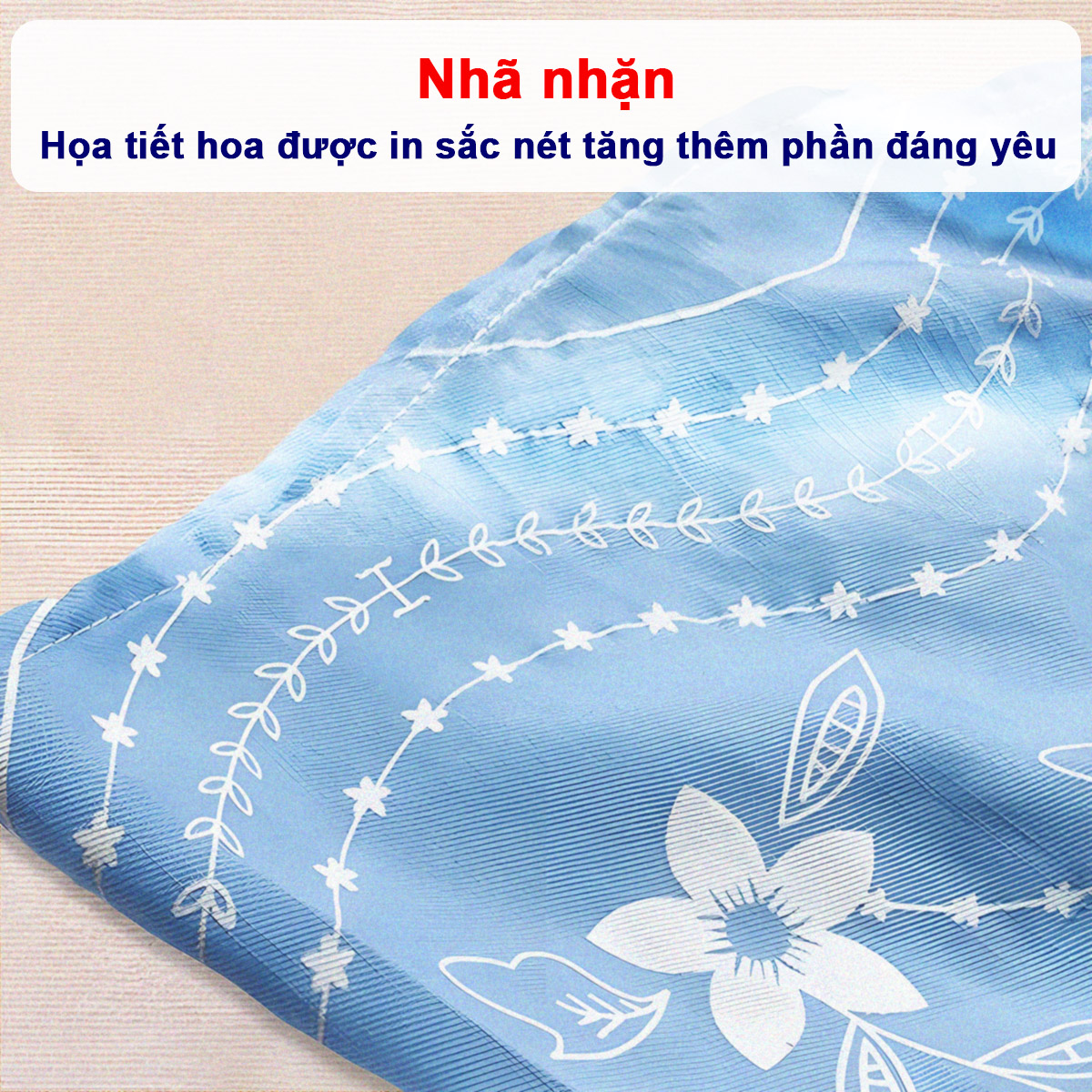 Đầm sóng xanh chất đũi nhẹ mềm mát cho bé gái 1-7 tuổi phối ren ở cổ và họa tiết thêu cực nữ tính BBShine – D069