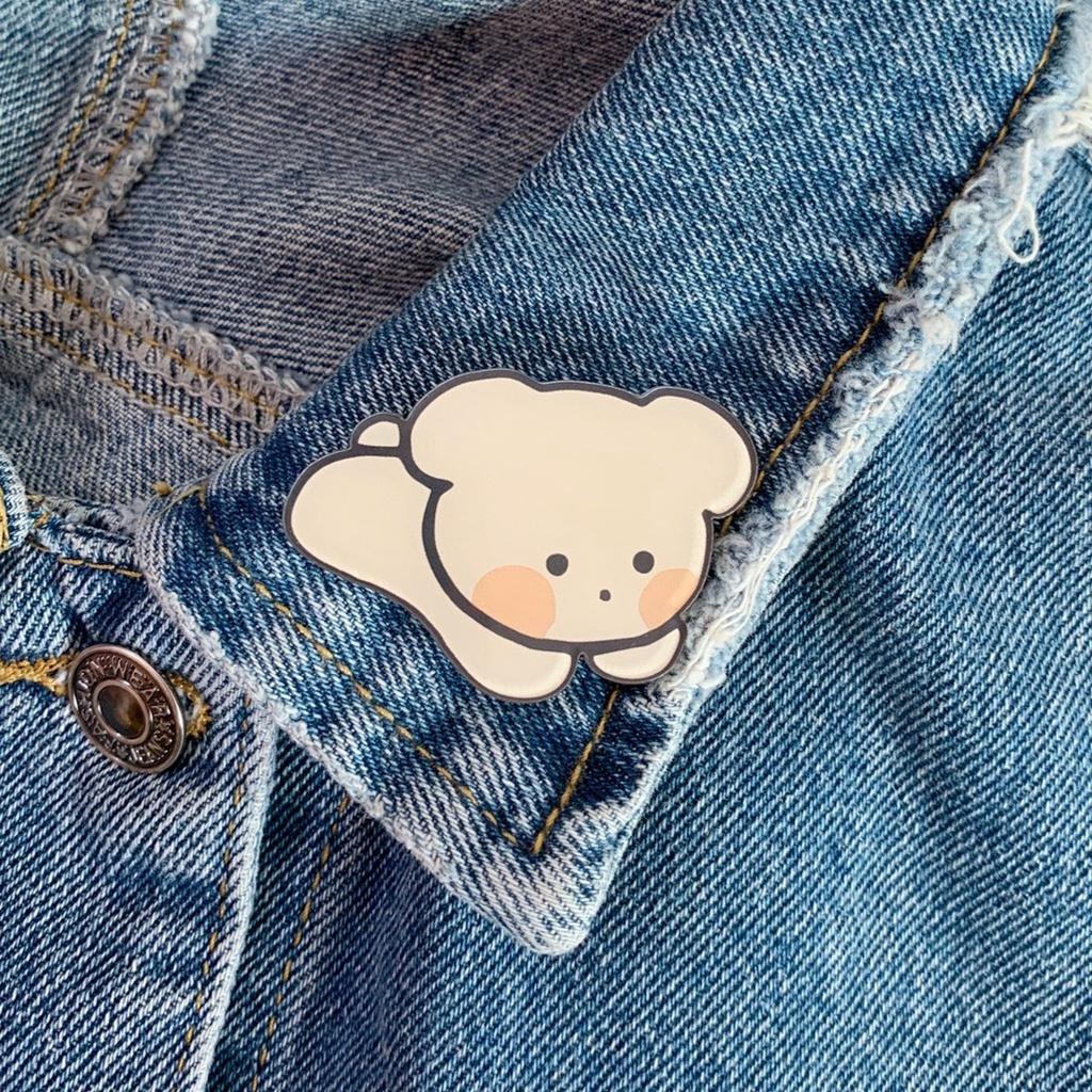 Phụ kiện cài trang trí balo Sticker dễ thương pin cài balo túi vải cute