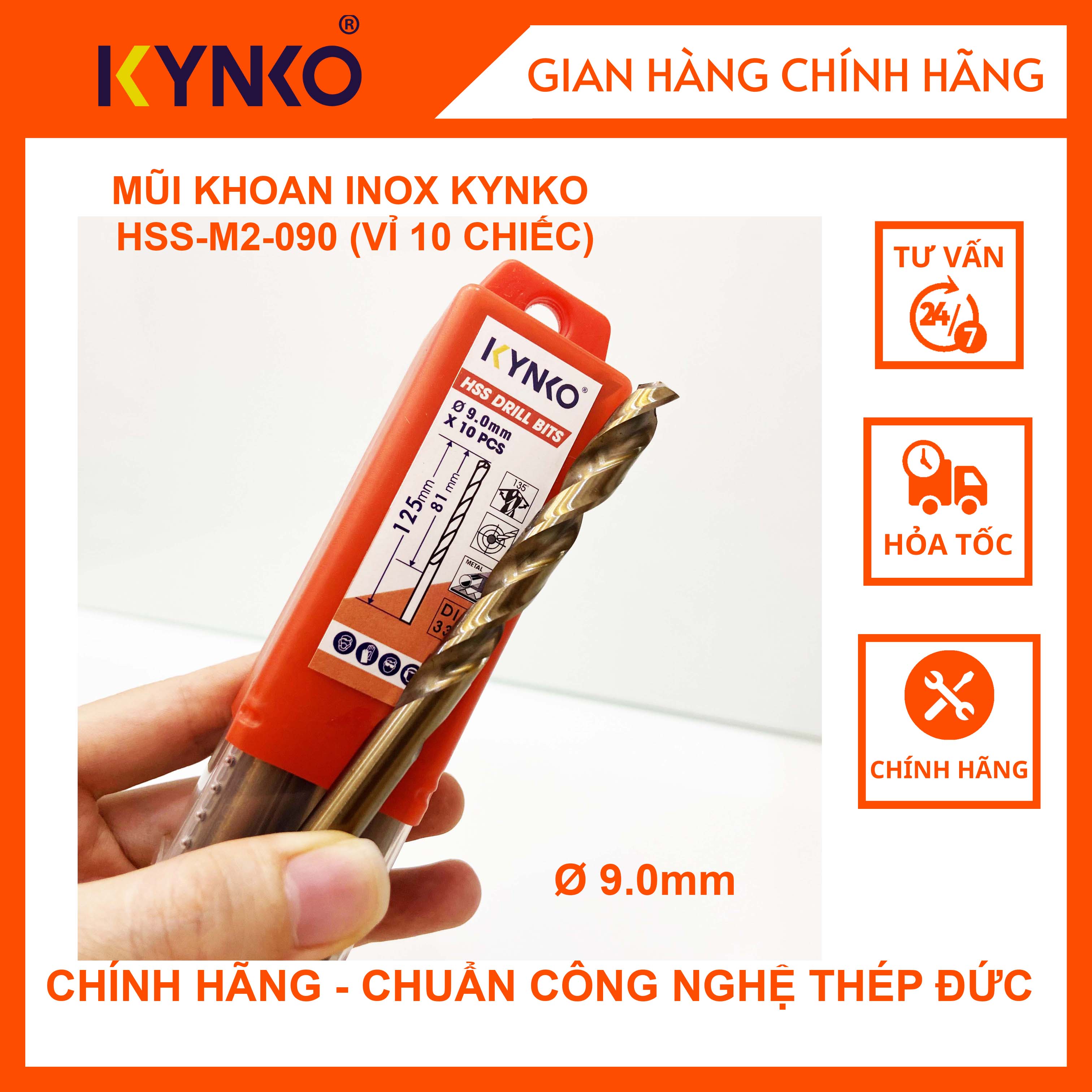 MŨI KHOAN INOX KYNKO HSS-M2-090