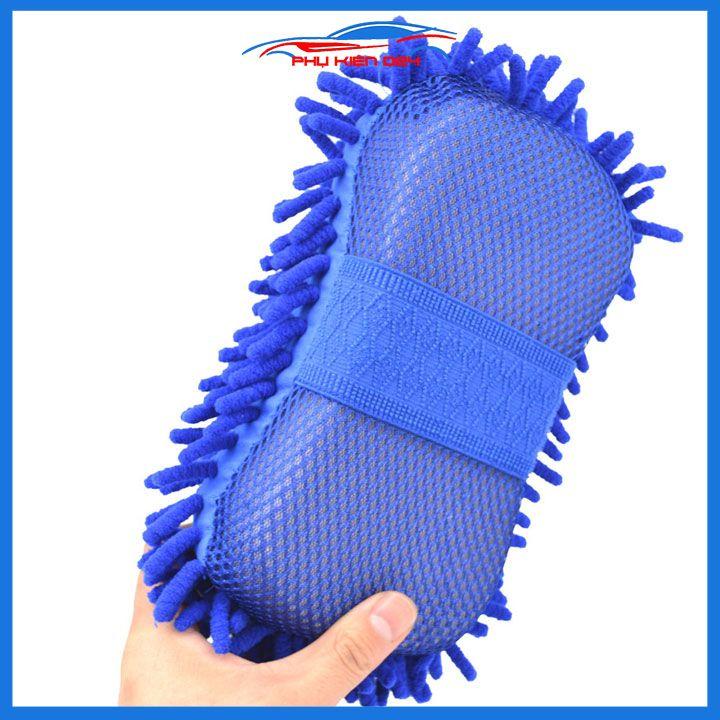 Miếng rửa xe san hô sợi vải Microfiber vệ sinh lau rửa ô tô nhà cửa