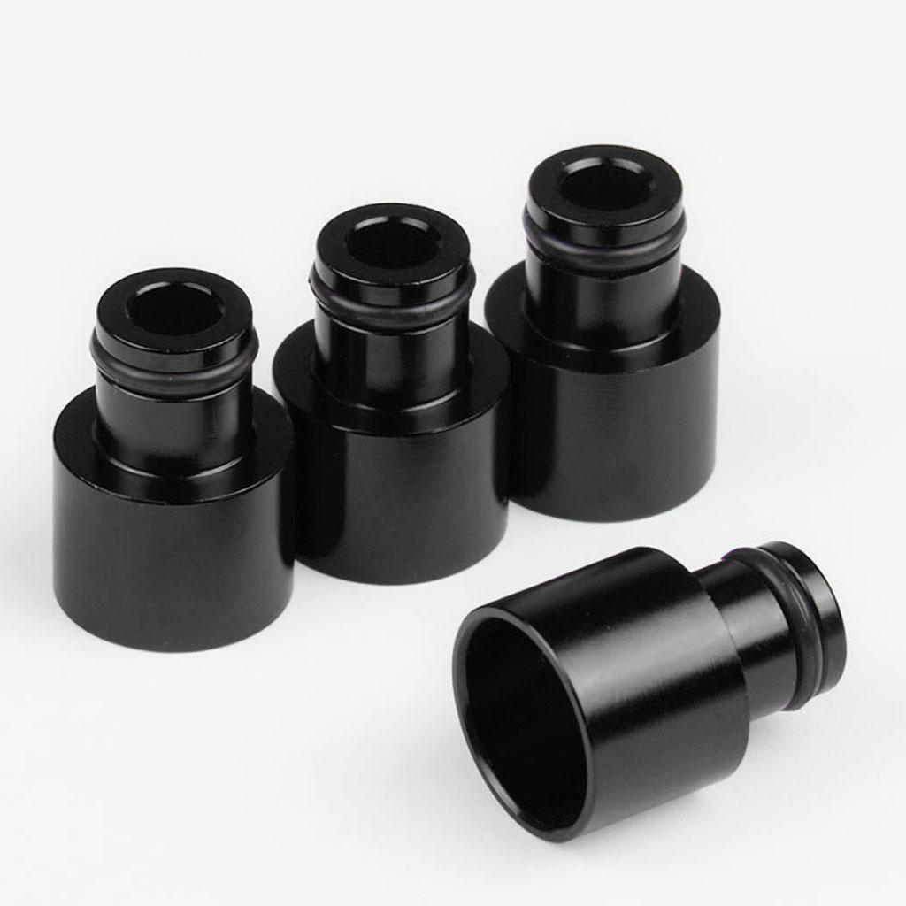 8pcs Fuel Injector Adapters Replace for Car Black+Sliver