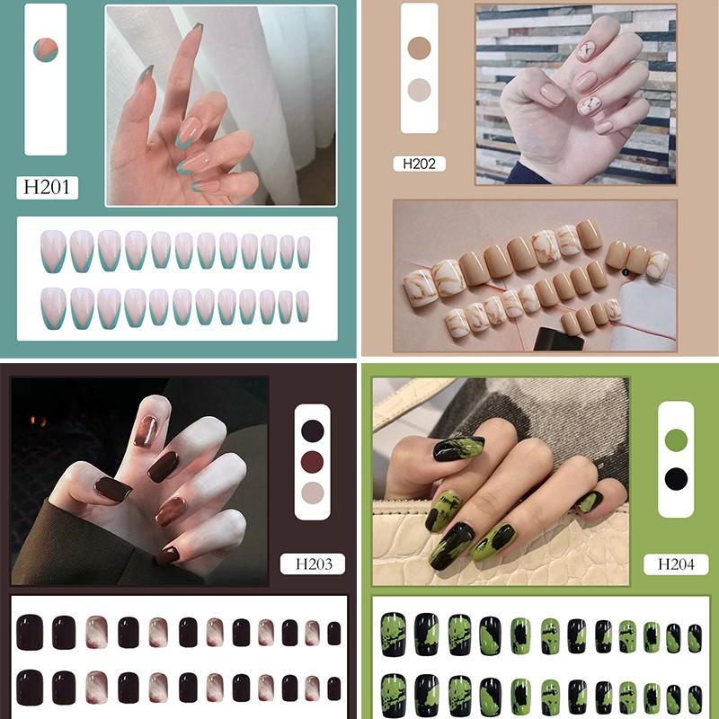 Bộ 24 Móng Tay Giả Kèm Keo Dán Trang Trí Móng Tay DIY