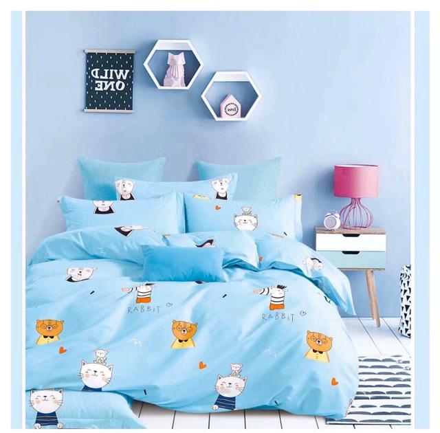 Bộ Drap 100% Cotton Hàn Quốc cho nệm cao 25p trở xuống
