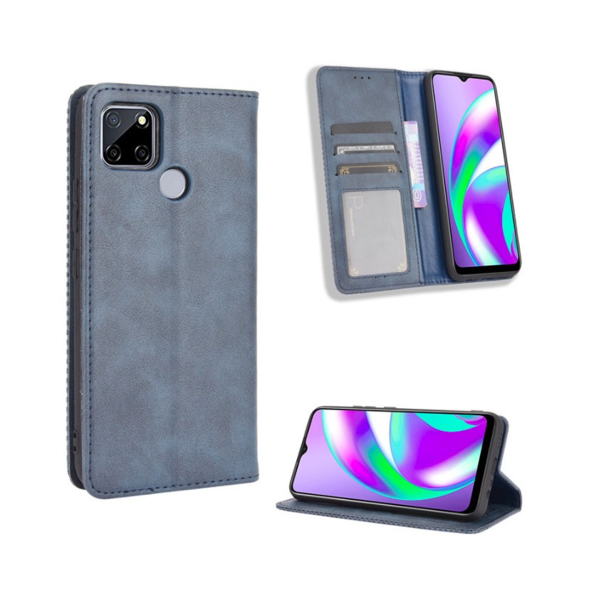 Bao da Realme C12 Flip Wallet Leather dạng ví đa năng siêu bền siêu êm