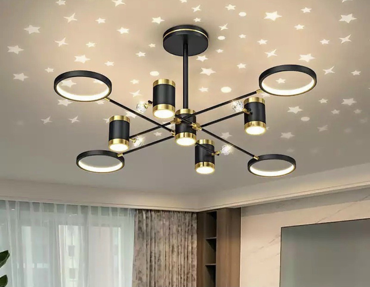 Đèn chùm hiện đại ,Đèn Chùm Treo Trần ,Đèn ốp trần, Đèn Trần Trang Trí Phòng Khách Đèn Treo Trần Nhà E27 Phong Cách Bắc Âu Hiện Đại