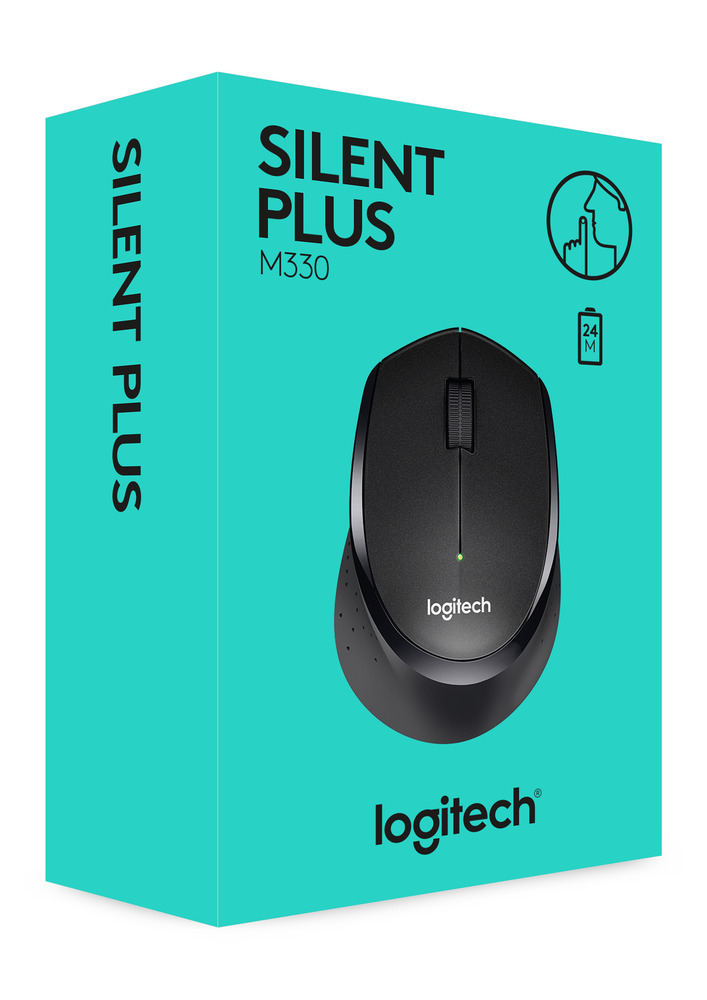 Chuột không dây Logitech M330 Silent Plus giảm ồn 90% - USB 2.4GHz, pin 2 năm, phù hợp người thuận tay phải, PC/ Laptop - Màu