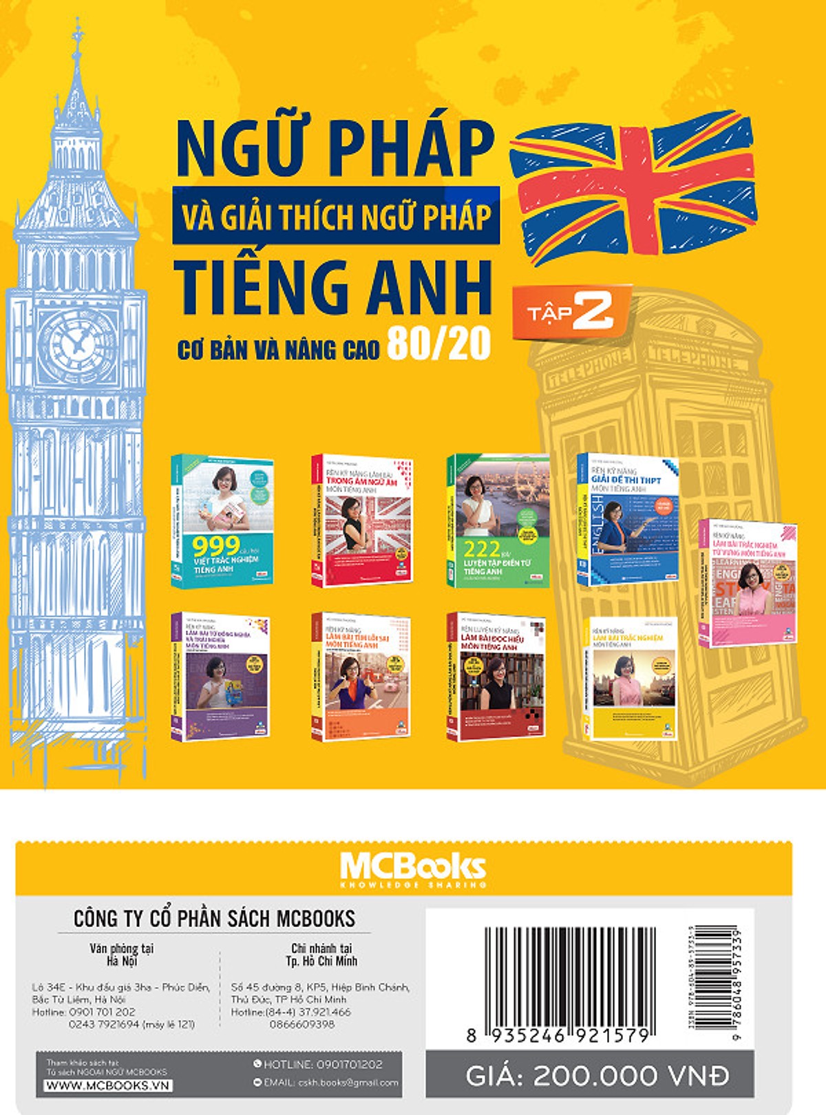 Ngữ pháp và giải thích ngữ pháp tiếng anh cơ bản và nâng cao 80/20 tập 2(Tặng kèm booksmark)