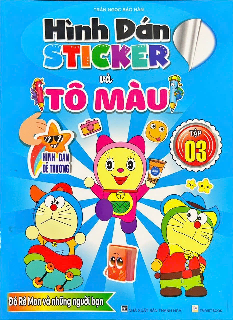 Bộ Sách Hình Dán Sticker Và Tô Màu