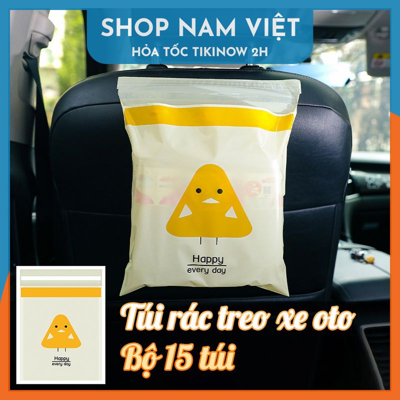 Bộ 15 Túi Rác Dán Treo Xe Oto Tiện Lợi