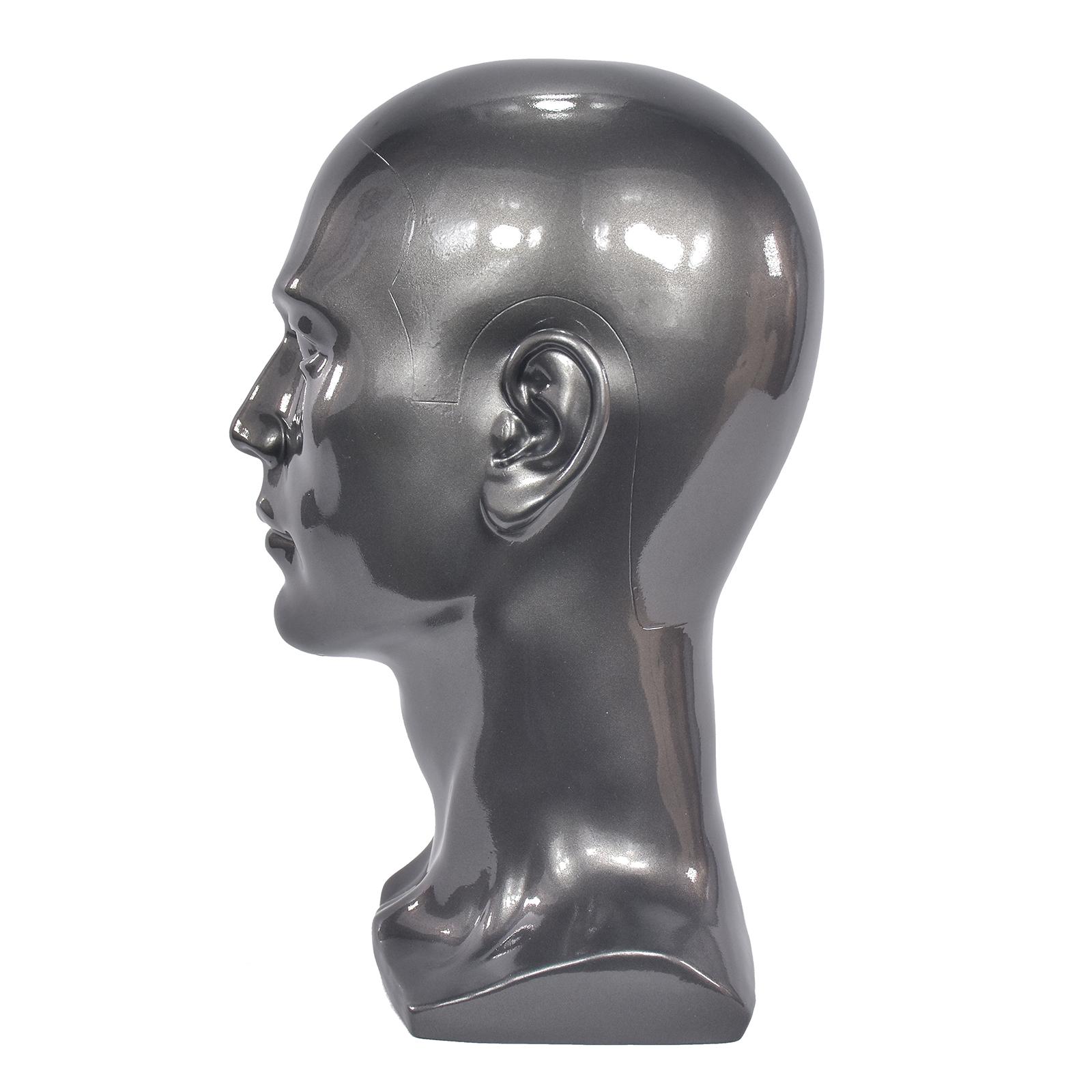 Mannequin Head Man for Scarf Hat Sunglass Display Manikin Head Black