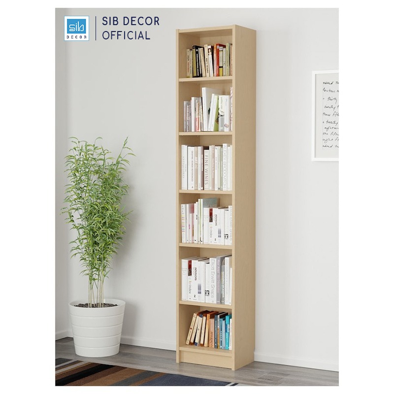 Kệ Sách 6 Tầng Billy By SIB Decor, Kích Thước 40 x 28 x 202cm KSG107