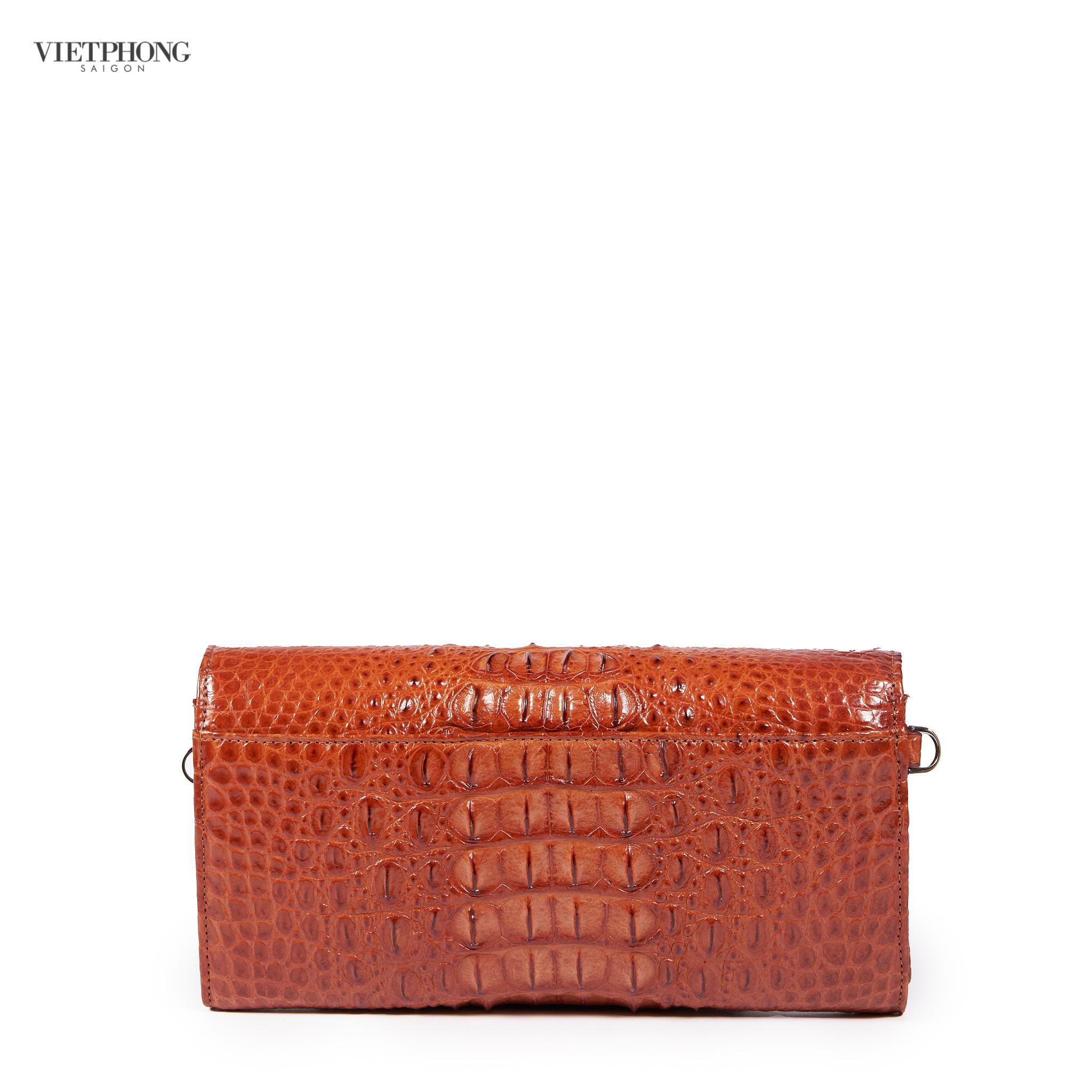 Túi clutch da cá sấu nữ VIETPHONG Laura T121