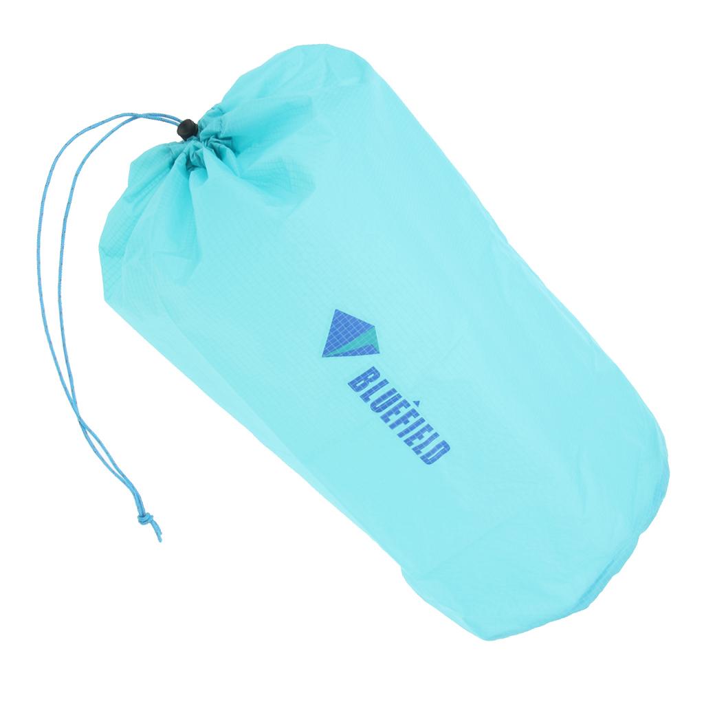 2xWaterproof Drawstring Storage Stuff Sack Dry Bag Outdoor Travel Sky Blue L
