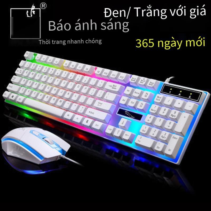 Thuận lợi nhất đuổi theo ánh sáng beo G21 có dây USB phát sáng phím trò chơi chuột máy tính người thao túng cảm thấy bàn phím chuột có đèn nền cài đặt