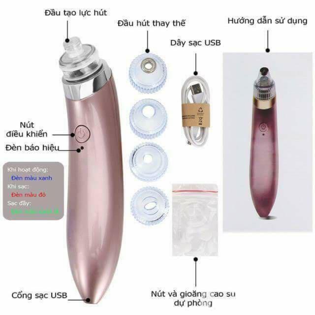 Máy hút mụn cao cấp 5 lực hút thông minh tiện ích