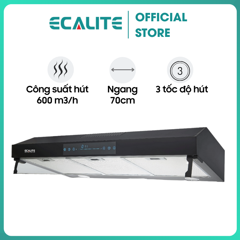 Máy Hút Mùi Classic Ecalite EH-CL700T (Ngang 70cm) - Công Suất Hút Mạnh 750m3/h - Điều Khiển Cảm Ứng Và Cử Chỉ - Hàng Chính Hãng