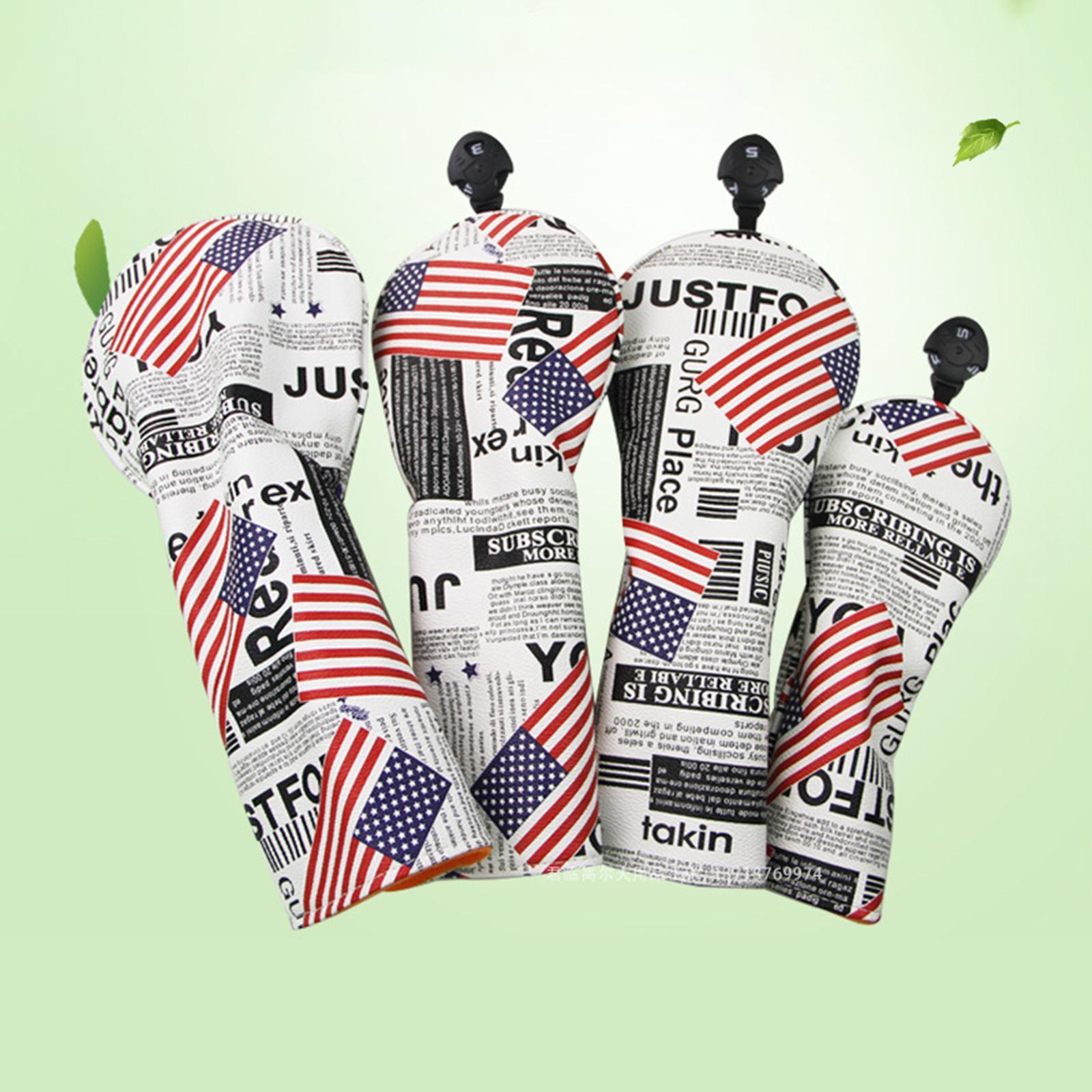 Golf Club Head Cover Driver Fairway Wood Hybrid Headcovers Protector Guard Stars