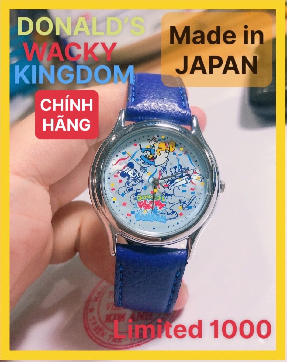 Đồng hồ nữ Donals's Wacky Kingdom, Made in Japan, bản giới hạn Limited 1000, Hàng chính hãng