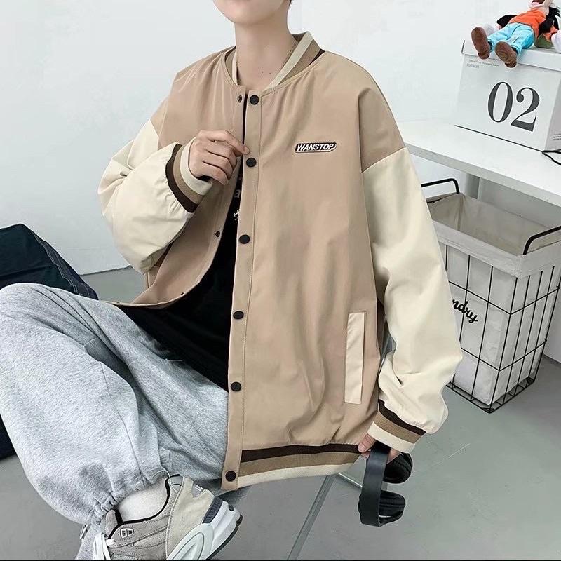 Áo Khoác Dù BOMBER WAS (màu Đen/Nâu)/ Jacket   Form Rộng Tay Dài Ulzzang Unisex