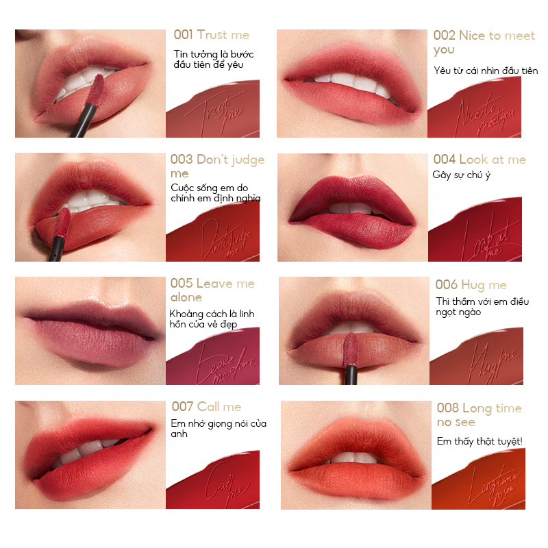 Son Kem Perfect Diary ReadMe Lip Sheer Velvet Chất Kem Nhung Lì Lâu Trôi Màu Sắc Tùy Chọn 4g