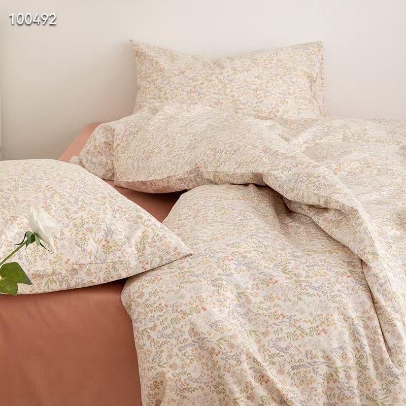 Set Cotton LiVing Hàng Nhập Khẩu Cao Cấp Hoa Nhí Hồng