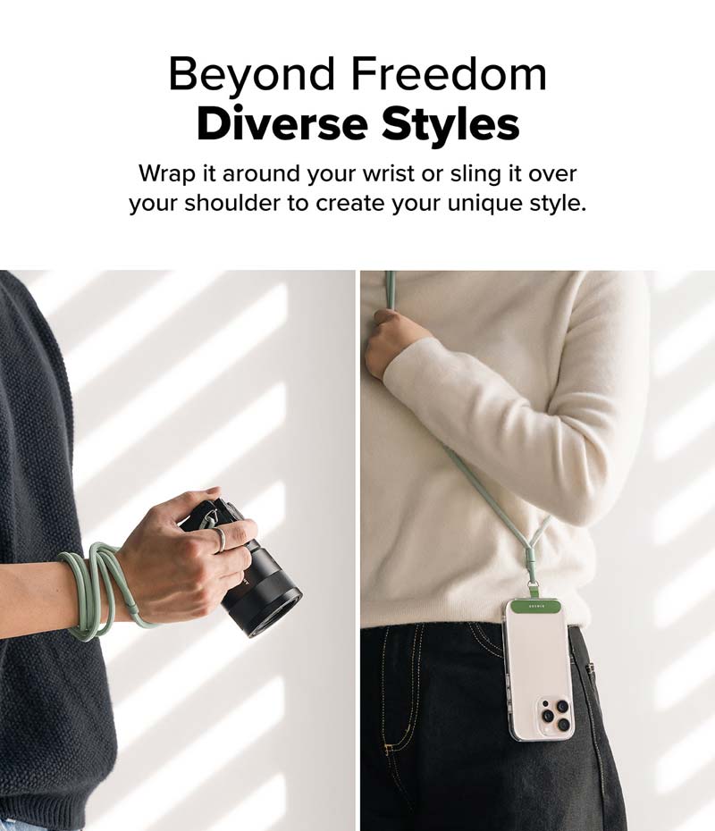 Dây đeo RINGKE Holder Link Flow Shoulder Strap Y-Type - Hàng Chính Hãng