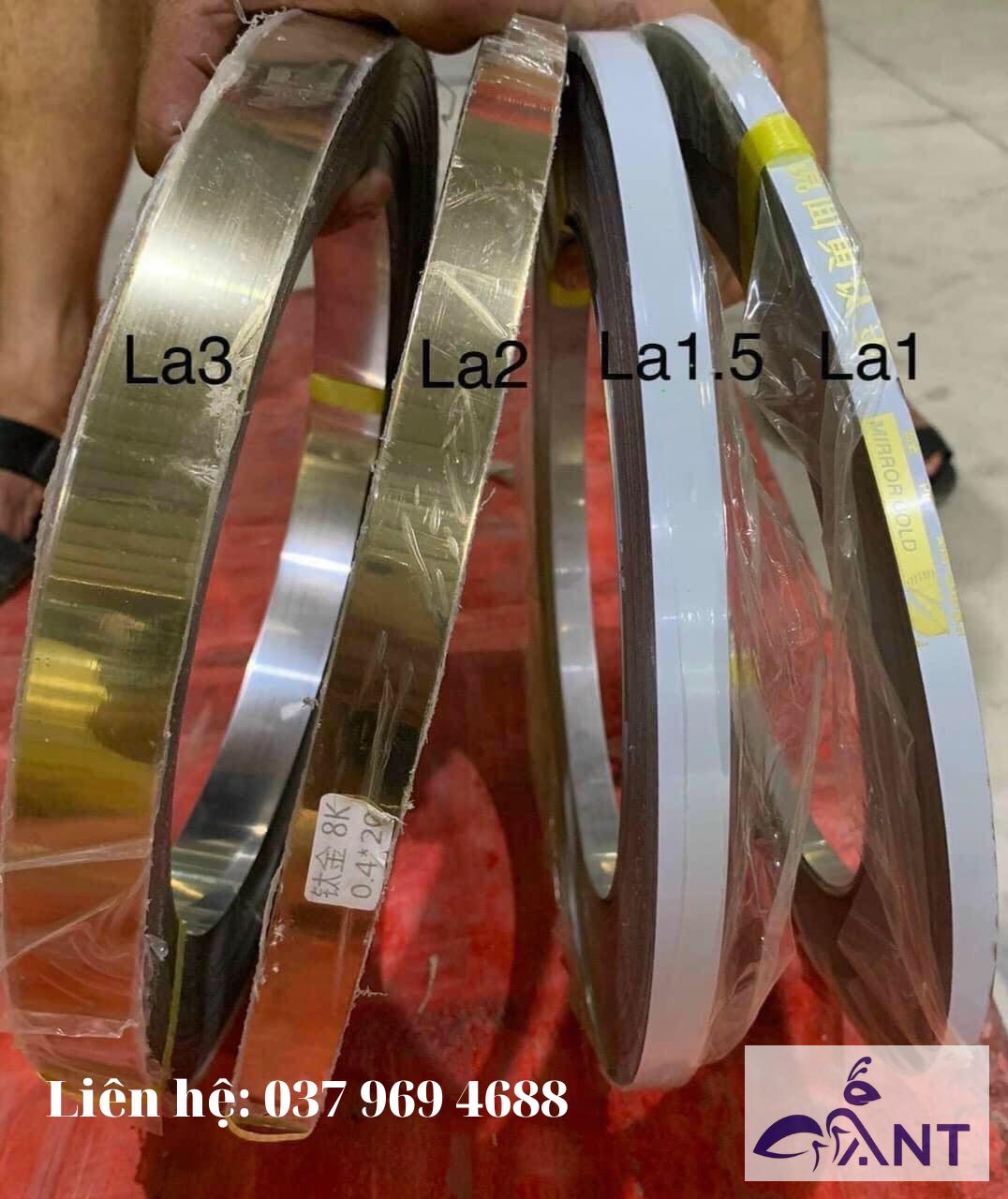 Nẹp la inox, la inox 3 cm, nẹp trang trí, nẹp la cuộn inox, cuộn dài 100m, dày 0.4li