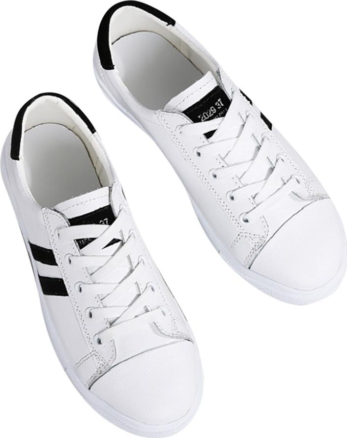 Women's Korean Casual Shoes Microfiber Leather Wild White Shoes
