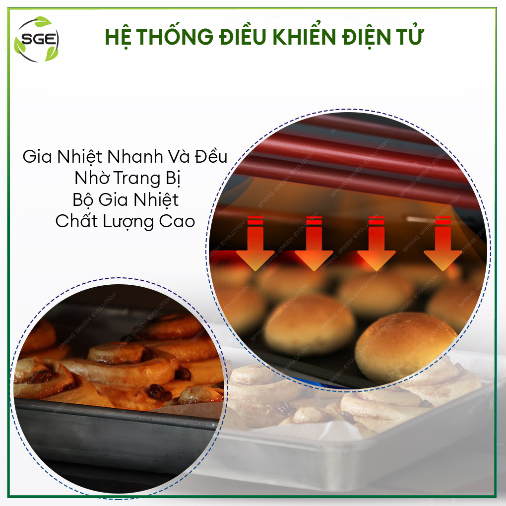 Lò Nướng Dùng Gas Công Nghiệp OV-G. Tủ Nướng Bánh Mì, Bánh Ngọt, Đồ Ăn. Hàng Chính Hãng SGE Thái Lan