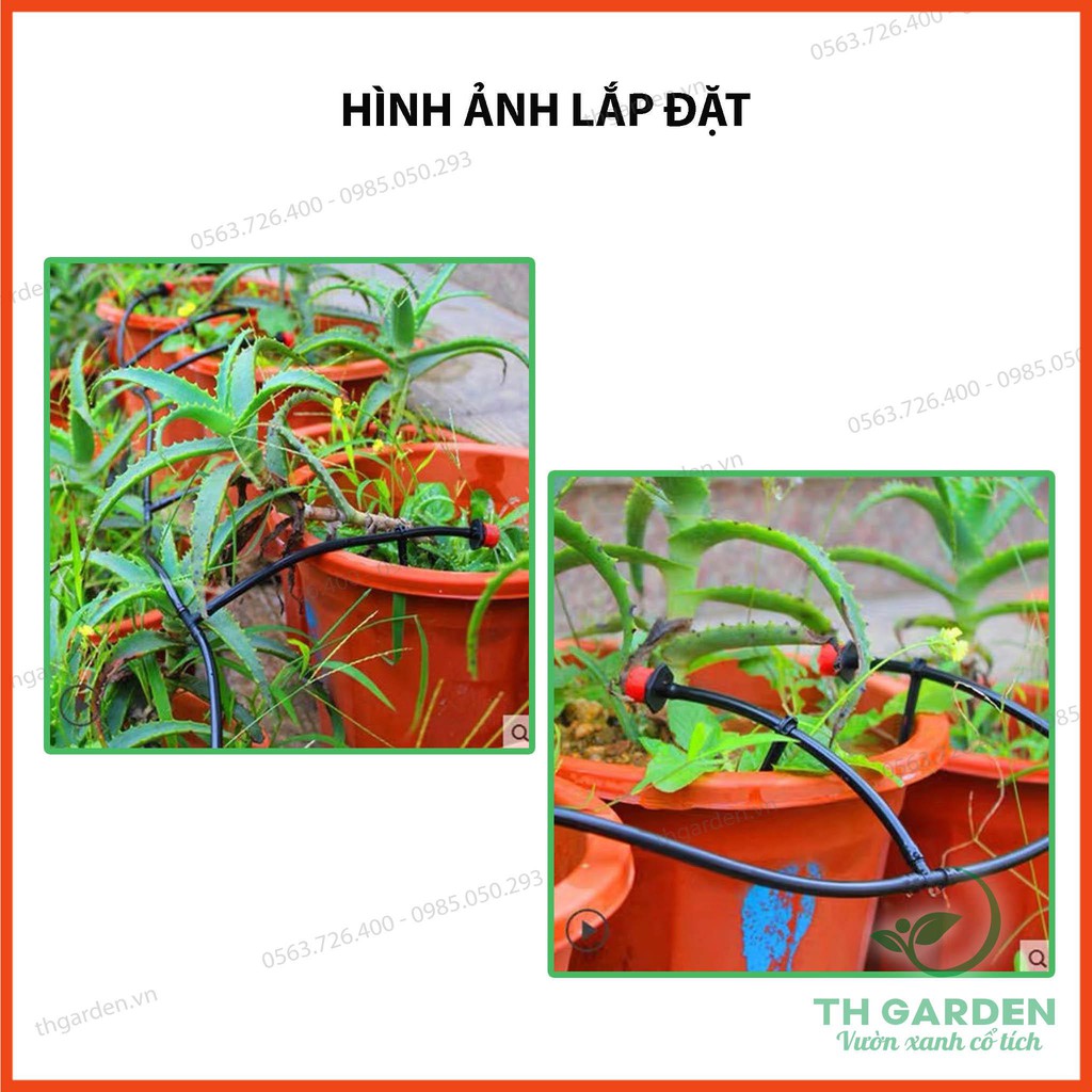 Bộ 30 béc tưới cây 8 tia nhỏ giọt kèm 25m dây và đầy đủ phụ kiện 206848