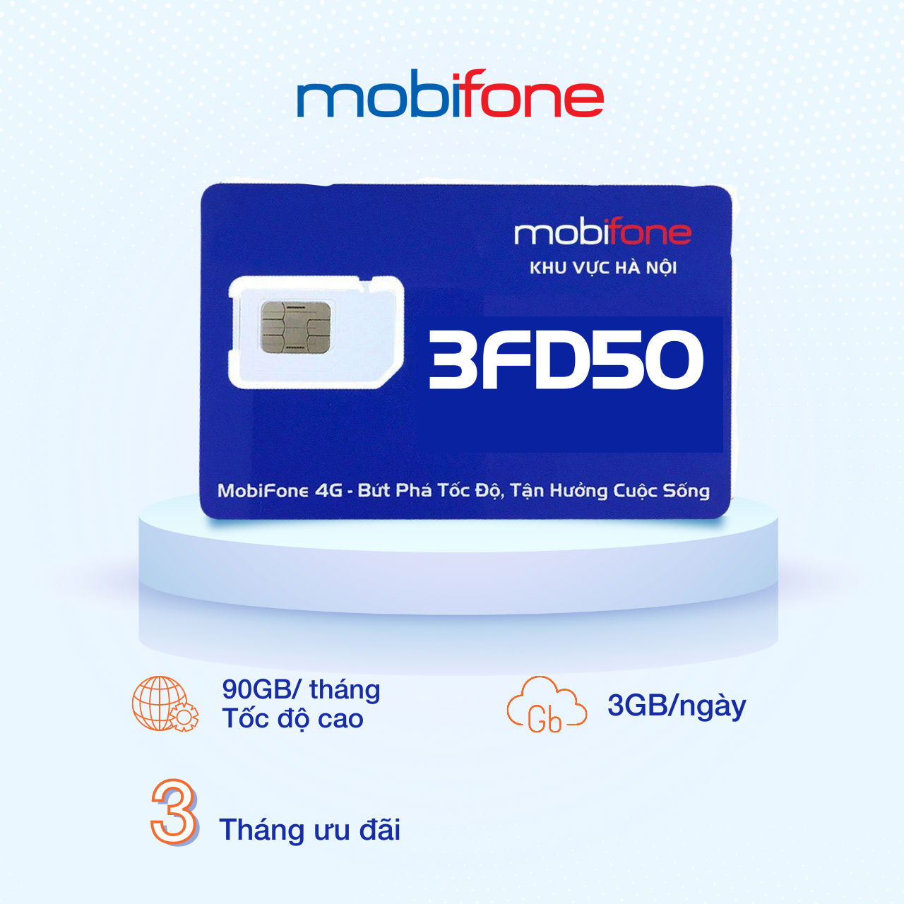 Sim data MOBIFONE chính hãng vào mạng thả ga 3FD50