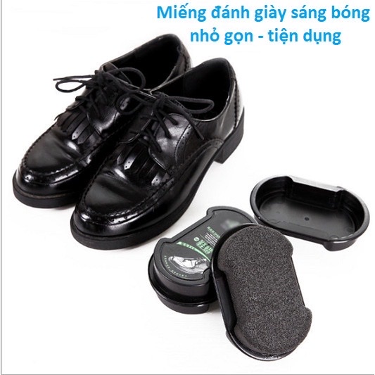Set dụng cụ làm sạch giày - Xi mút  + sáp đánh bóng giày , dép , túi xách ,cặp ,bằng da  , thiết kế nhỏ gọn vô  cùng tiện lợi