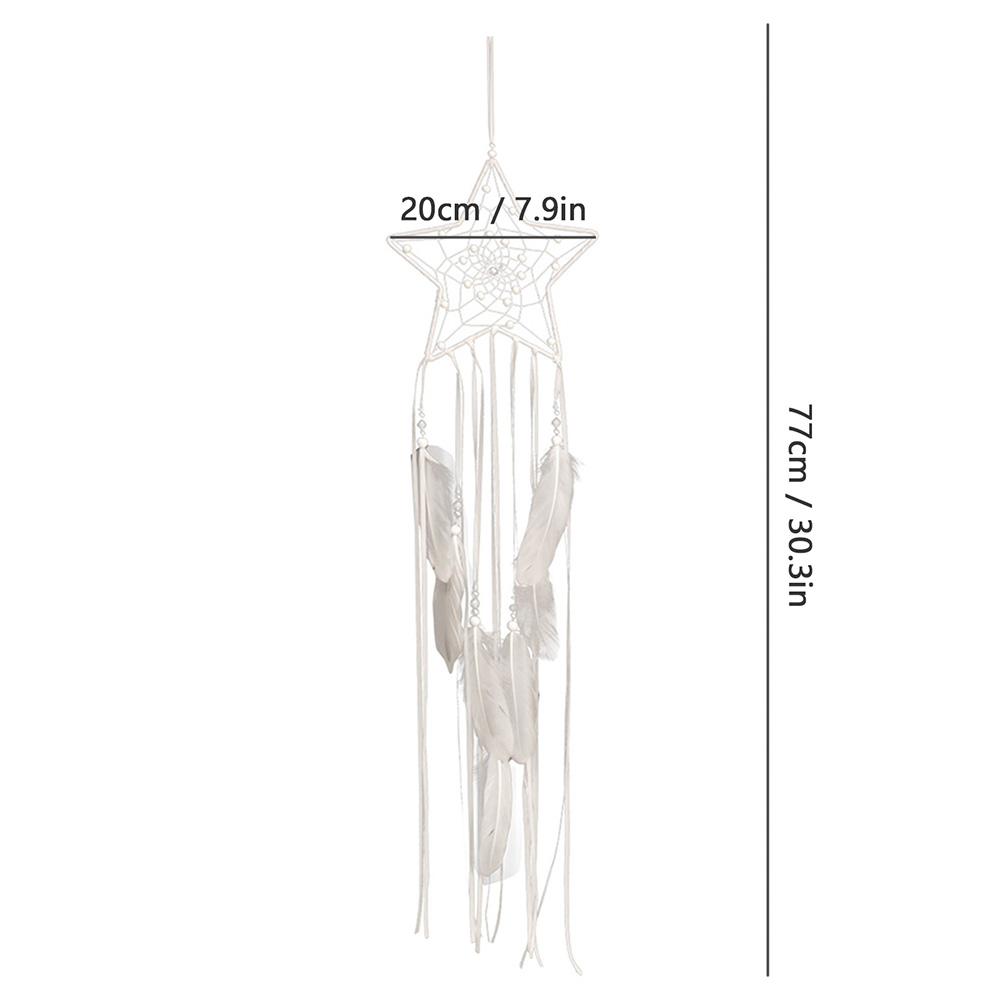 Dream Catcher handmade hình dáng ngôi sao làm từ vải dệt để trang trí trên tường